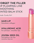 Lawless Forget the Filler Lip Plumping Line Smoothing Tinted Balm - Candy Girl - Premium Tinted Lip Balm with Natural Ingredients to Plump and Smooth Lips for a Firmer, Fuller Look - 0.09 oz