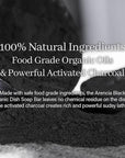 ARENCIA Black Organic Dish Soap Bar – Non-Toxic, Vegan, Eco Kitchen Bar, Sustainable, Zero Waste, Plant-Based, Free of Fragrance, Cuts Through Grime, Camping, Oatmeal Dish Soap