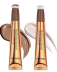 Liquid Contour Beauty Wand, Cream Highlighter Makeup Stick,Smooth Stick, Cruelty-free(02+05)