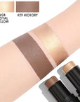 FOCALLURE 2 Pcs Mineral Cream Contour Stick,Moisturize Highlighter and Bronzer Pen,Non Stick Face Brightens & Shades Pencil,Long Lasting & Smooth Gliding Face Illuminator Makeup,Deep