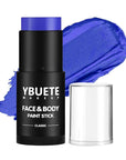 Blue Face Body Painting Stick, Professional Full-coverage Cream Blue Face Paint for Halloween SFX Cosplay Makeup, Washable Eye Body Stick for Adult Carnival & Costume Party