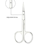 Eyebrow Scissors & Small Cuticle Scissors, Curved Blade Manicure TSA Scissors. Stainless-Steel Scissors for Eyelashes, Facial Hair, Pubic, Men Moustache & Beard.