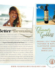 Glimmer Goddess Organic Self Tanner - Natural Tanning Lotion - Vegan, Cruelty-Free, Paraben-Free - Streak-Free, Hydrating, Long-Lasting Tan, All-Natural Ingredients, 8 oz