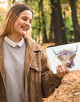 Western cosmetic bag highland cow