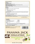 Panama Jack Sunscreen Lip Balm - SPF 45, Broad Spectrum UVA-UVB Sunscreen Protection, Prevents & Soothes Dry, Chapped Lips, Vanilla, 3-pack