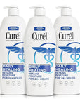 Curel Daily Healing Body Lotion for Dry Skin, Hydrating Body Lotion with Advanced Ceramides Complex, Dermatologist Recommended, 13 Oz, Pack of 3