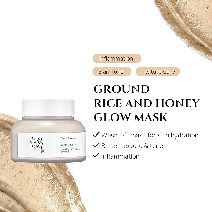 Beauty of Joseon Ginseng Essence Water Hydrating Face Toner for Dry, Dull Skin with Ground Rice and Honey Glow Mask Pore Sebum Care for Dry Sensitive Skin
