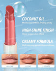 SHEGLAM PoutPerfect Moisturizing Solid Lip Gloss Non Sticky Lipstick with Coconut Oil - Walk on the Beach