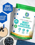 BioTrust Low Carb Lite, 20 Grams of Grass-Fed Whey Protein Isolate, 100 Calories, ProHydrolase Digestive Enzymes, Non-GMO, Free from Soy and Gluten, rBGH-Free (14 Servings) (Vanilla Cupcake)