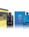 Men Cologne Set (3.4oz/100ml x 2PCS) Eau De Perfume Natural Spray Notes of Woody, Spicy, Citrus & Aromatic Long Lasting Fragrance for Daily Use (VintageH&Hunter Noir)