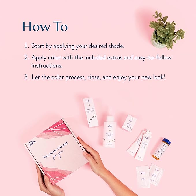eSalon Permanent Hair Color & Hair Dye Complete Kit - Personal Colorist Kit for Up To 100% Gray Coverage for All Hair Types - Professional-Grade Ammonia-Free Hair Dye (Light Brown Red Copper 6RC)