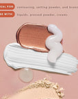 Kabuki Brush for Face - Ultra Soft Bronzer Brush for Blush, Loose Powder, Powder and Liquid Foundation & Self Tanner, Travel Friendy Makeup Blending Tool, Gentle on Skin