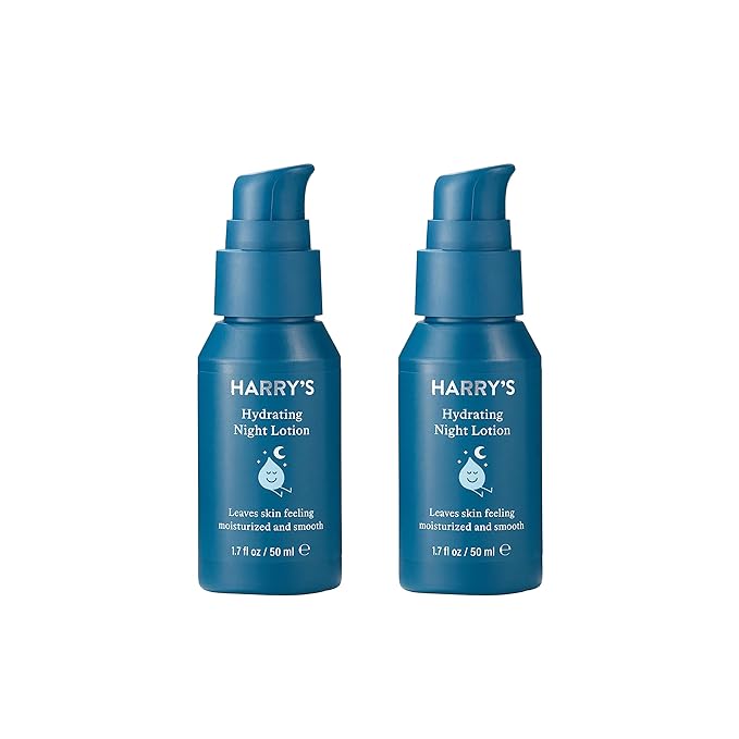 Harry's Hydrating Night Lotion, Night Moisturizer for Face, Lightweight 1.7 Fl Oz, 2 Pack