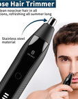 Ear and Nose Hair Trimmer for Men, 2025 Professional Painless USB Rechargeable Eyebrow & Facial Electric Hair Trimmer for Men Women, Powerful Motor, Dual Edge Blades, IPX7 Waterproof Easy Clean