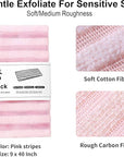 Yiclick Exfoliating Washcloth Towel - Exfoliating Body Scrubber, Loofah Wash Sponge - Korean & Japanse & African Washcloth - Soft + Rough Exfoliating Back Scrubber - for Senstive and Rough Skin