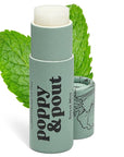 Poppy & Pout Sweet Mint A Jumbo Lip Balm | All Natural Lip Balms & Moisturizers | Hydrates with Beeswax, Vitamin E, Organic Coconut Oil | Cruelty-Free | Lip Balm in Recyclable Cardboard Tube