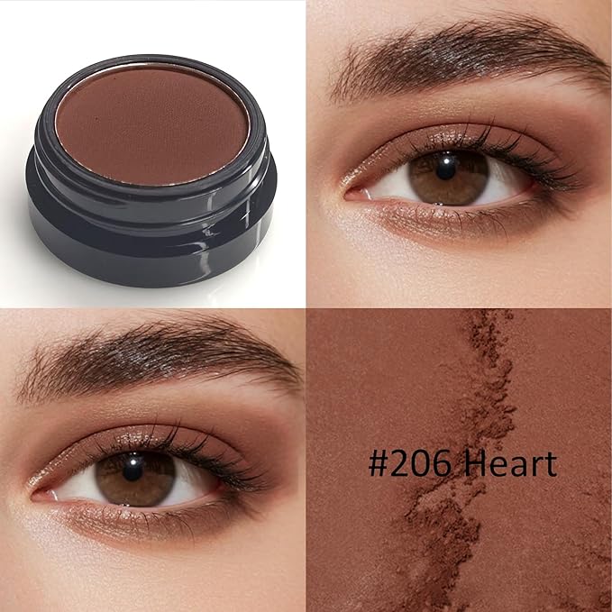 Erinde Single Dark Brown Matte Eyeshadow Palette, High Pigment, Long Lasting, Intense Color, Neutral Nudes Naked Matte Pressed Powder Eye Shadow Palette