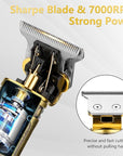 Professional Hair Trimmer for Men,Hair Clippers Nose Hair Trimmer Shaver Set,Cordless Barber Clippers,T-Blade Beard Trimmer Electric Shaver Razor for Men Haircutting Grooming Kit