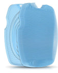 Zinc Infused Silicone Body Scrubber for Shower,Food-Grade Handheld Cleansing Skin Brush, Gentle Exfoliating and Lather Well - Azure