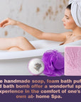 Bath and Body Gift Basket for Women and Men - Lavender Relaxing Spa Set With Massage Body Rush, Bath Bomb - Birthday Gifts for Her, Mom - Unique Self Care Idea