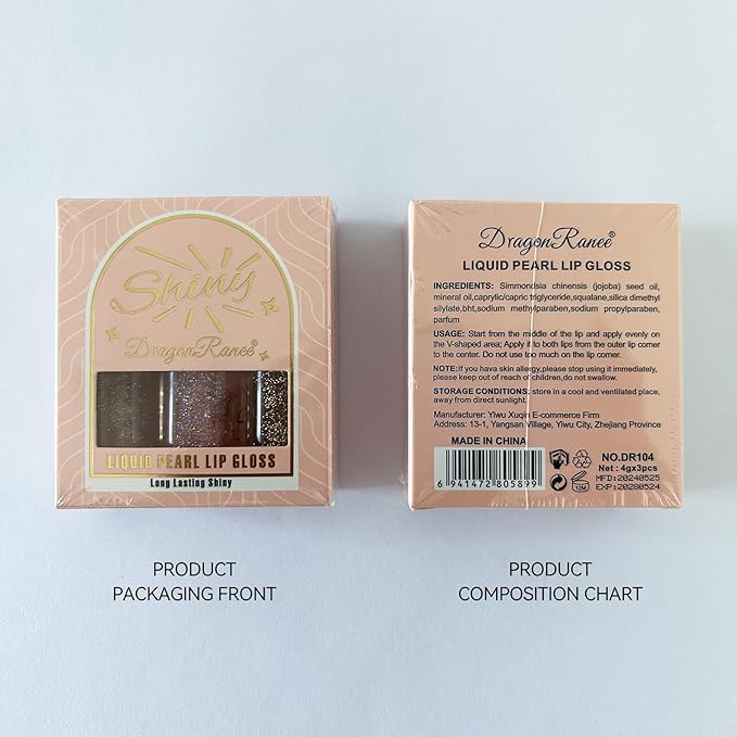 3Pcs Glitter Lip Oil,Moisturizing Lip Glow Oil Big Brush Head Long Lasting Hydrating Shimmery Transparent,Glass Lip Glow Oil Non-sticky Shiny Primer Plumping Lip Gloss