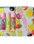 Lip Smacker Nostalgia Lip Balm Trio Tin, Original & Best Flavors, Grape, Lemon, and Strawberry, Moisturizing & Hydrating Lip Care, Clear Glossy Finish, Fun & Collectible Gift Set for All Ages