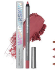 Wonderskin Lip Liner Pencil - 360 Contour Lipliner, Long Lasting, Sharpenable, Waterproof and Transfer-Proof Nude Lip Liner Pencil (Rosewood)