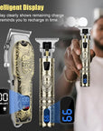 Professional Hair Clipper Set for Men Electric Shaver Razor Cordless Hair Cutting Barber Clippers Beard Trimmer Men’s Grooming Kit Gifts for him (Bronze)