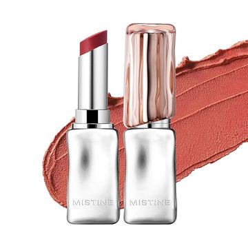 Mistine Lipstick Thai Latte Sheer Creamy Rouge Velevt Matte Finish Lipstick for Women Non-sticky C03 Drifting Sand Fizz 3.5g 1 Count