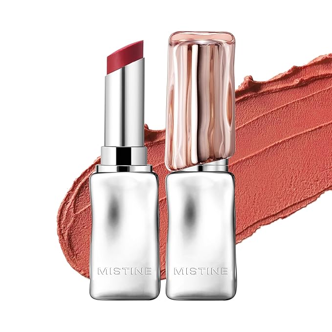 Mistine Lipstick Thai Latte Sheer Creamy Rouge Velevt Matte Finish Lipstick for Women Non-sticky C03 Drifting Sand Fizz 3.5g 1 Count