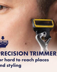 Gillette ProGlide Shield Men's Razor, 5 Bladed Razor, with Precision Trimmer, Comfortglide Lubrication, Glide and Comfort, Handle + 4 Blade Refills