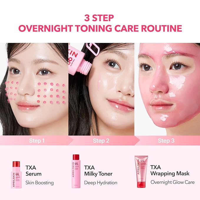 APRILSKIN TXA Niacinamide 99 Overnight Wrapping Mask | 99% High-Purity TXA+Niacinamide for Uneven Skin Tone | Overnight Skin Booster for Toning Care, Firming & Pore Care | 80ml, 2.70 fl.oz.