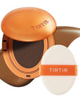 TIRTIR Mask Fit Ai Filter Cushion Foundation | AI-Like Semi-Matte Finish - Up to 72-Hour Medium to Full Coverage Korean BB Cushion Make up Beauty, #43N Deep Cocoa, 0.63 Fl Oz