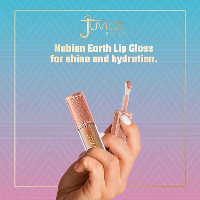 Juvia's Place Nubian Earth Glass Gloss Lip Gloss Oasis - Non-sticky Lip Makeup, Hydrating, Tinted Lip Gloss, Shine & Glow Lip Makeup, Beauty & Personal Care Products for Lips