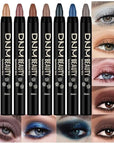 evpct 8Pcs Cream Eye Shadow Brightener Sticks Set for Eyes, Silver Sand Gold Orchid Rose Mocha Deep Mauve Midnight Royal Blue Stone Shimmer Matte Pencil Eye shadow Crayon Stick Palette Makeup Set07