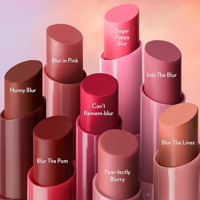 COVERGIRL Clean Fresh Yummy Blur Lipstick, Blurring Effect, Matte Lip Color, Fresh Pear Flavored, Vegan Formula - 180 Hunny Blur (Deep Plum)