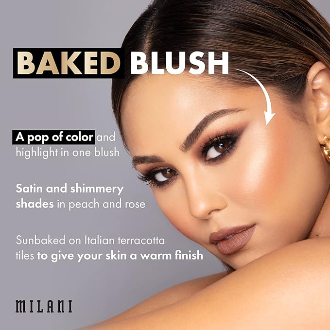Milani Make It Dewy Setting Spray and Baked Blush Bellissimo Bronze