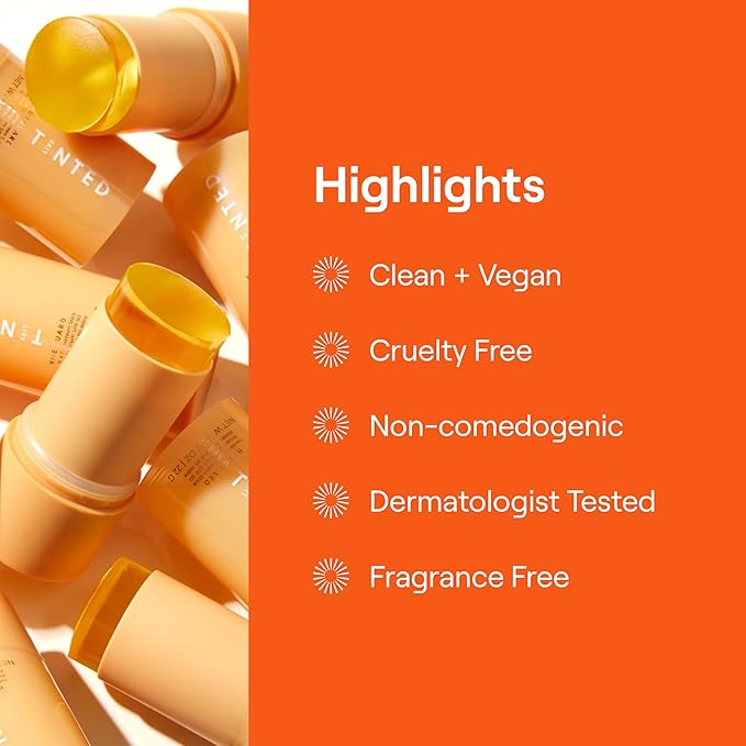 Live Tinted Hueguard Invisible Sunscreen Stick SPF 50: Waterproof, Sweatproof, Body and Face Sun screen Stick, Roll On Sun Screen, No White Cast & Hydrating Tinted Sunscreen, Reef Friendly, 0.77oz/22g