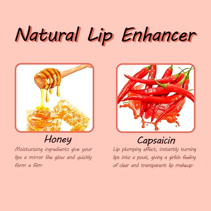 Lip Plumper Gloss 3 Colors Set,Natural