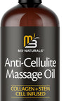 Anti Cellulite Oil and Lymphatic Drainage Massager Kit | Fascia Blaster for Contoured & Smoother Skin | Muscle Roller for Sore Arms, Legs, and Stomach, 8 fl oz by M3 Naturals