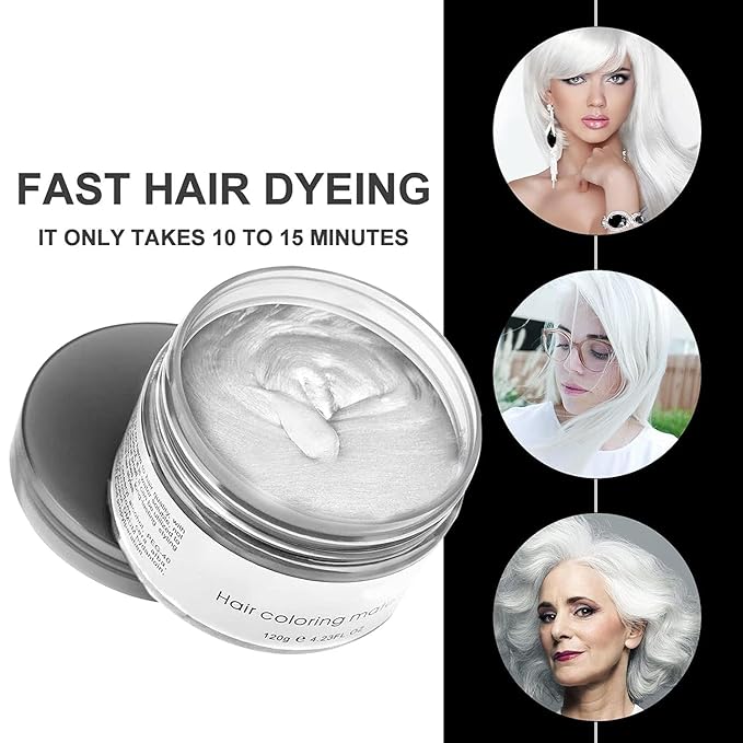 White Temporary Hair Color,Natural Hair