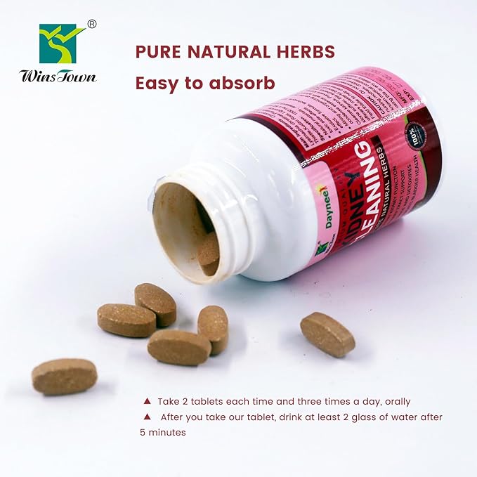 Kidney Stone Cleaning Tablet, Kidney Restore and Kidney Health Supplement to Support Stone Breaker & Kidney Cleanse, 60 Tablets