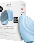 GESKE SmartAppGuided™ Sonic Facial Brush 5 in 1 | Vibrating Electric Facial Cleansing Brush | Soft Silicone Brush | Professional Facial Cleanser | Skin Cleanser & Exfoliator | Face Massager