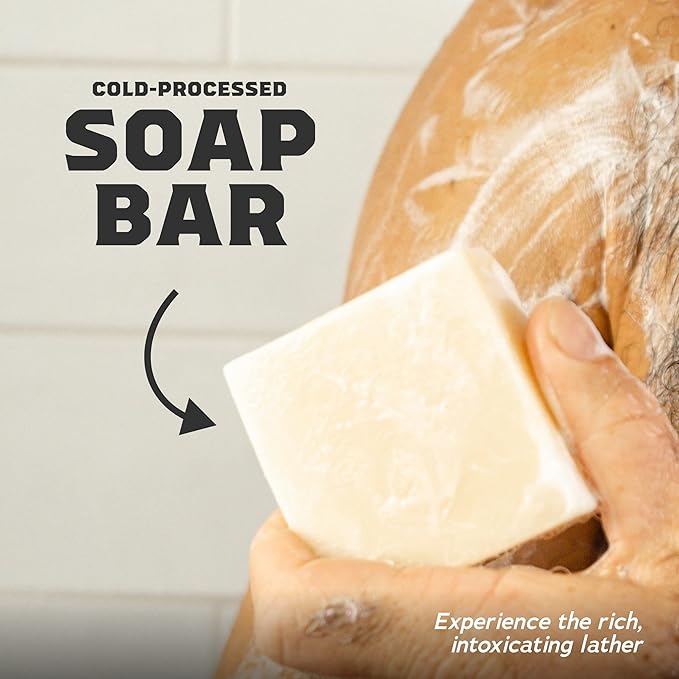 Dr. Squatch Natural Bar Soap for Men - Cold Process Soap with No Harsh Chemicals - Pine Tar, Alpine Sage, Fresh Falls & Eucalyptus Greek Yogurt (5 oz, 4-Pack)