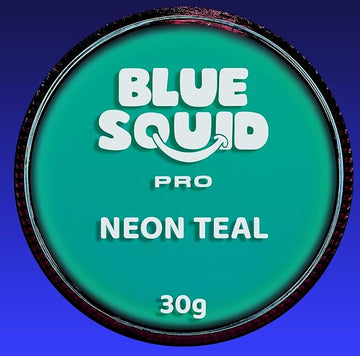 Blue Squid Face Paint Water Based Single Cake Professional Face Paint & Body Paint - Water Activated, Kids Adults Face Painting for Costume, Halloween Makeup, Cosplay - Neon Teal Face Paint 30g