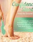 Silicone Foot Callus Remover - Nano Glass Foot File for Dead Skin and Cracked Heels - Callus Remover for Feet & Hard Skin - Ergonomic Foot Scrubber & Exfoliator for Soft, Smooth Feet - Green