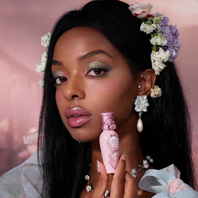 Flower Knows Midsummer Fairytales Lip Gloss-Glowy Moisturizing Coating Lip Lacquer-Hydrating Tinted Lip Oil for Girls&Women-Vegan & Cruelty Free-0.17Fl Oz(G05 Freesia)