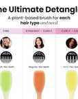 Tangle Teezer Plant-Based Ultimate Detangler Brush, Dry & Wet Hair Brush, Eliminates Knots & Reduces Breakage for All Hair Types, Orange