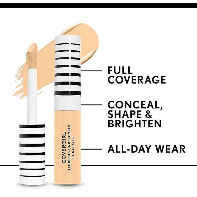COVERGIRL TruBlend Undercover Concealer, Light Nude, 0.33 Fl Oz