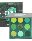 docolor Eyeshadow Palette 9 Colors Green Eyeshadow Gemstone Shadow Palette Highly Pigmented Mattes Shimmers Smokey Glitter Cream Colorful Powder Long Lasting Waterproof Makeup Palette